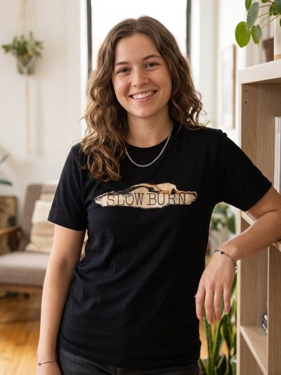 American Apparel Tops - American Apparel "Slow Burn" Women's Black Graphic T-Shirt - Size M (Fits like S